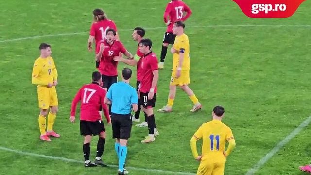 Conflict pe teren la România U21 - Albania U21