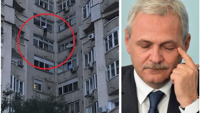 Un bărbat a amenințat că se aruncă de la etajul 7, cerând ca Liviu Dragnea să fie eliberat din pușcărie