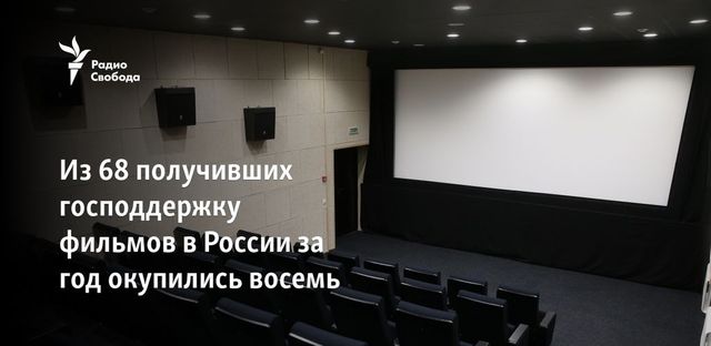 Из 68 получивших господдержку фильмов за год окупились восемь