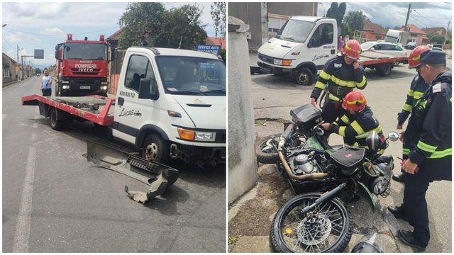 CRBL, implicat într-un grav accident cu motocicleta după ce a depășit neregulamentar o coloană de mașini