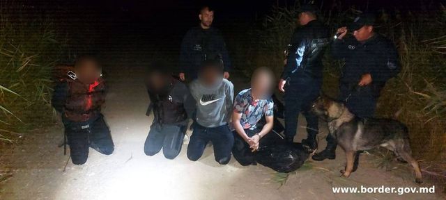 Patru tineri de origine afro-asiatică, reținuți de polițiștii de frontieră în timp ce încercau să treacă ilegal Prutul