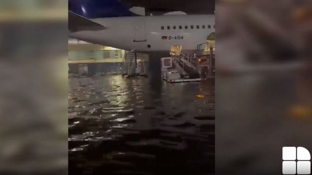 Zeci de zboruri, anulate pe aeroportul din Frankfurt din cauza inundațiilor