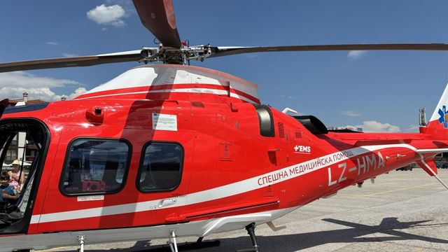 Въздушната линейка транспортира мъж с изгаряния от Бургас към Варна