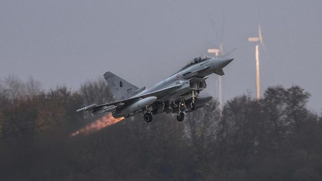 Caccia polacchi decollano durante l'attacco russo in Ucraina