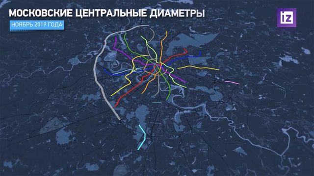 Карта Московских центральных диаметров