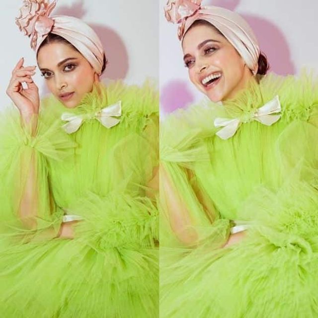 Cannes 2019: Deepika Padukone's candy floss lewk with a lime twist reminds us of hubby Ranveer Singh