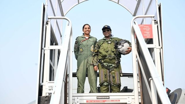 President Murmu Poses With Rafale Pilot Falsely Claimed To Have Been Captured By Pakistan