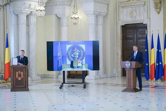 Discursul lui Iohannis la semnarea Acordului de Colaborare Bienală între Organizația Mondială a Sănătății și Ministerul Sănătății