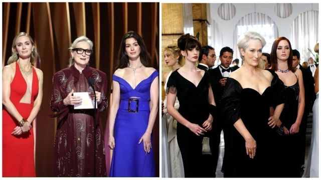 The Devil Wears Prada cast reunites at SAG Awards 2024: Watch Anne Hathaway, Emily Blunt roast Meryl Streep