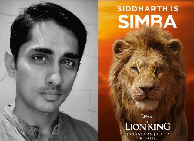 Siddharth roped in to give voice to Simba in the Tamil version of The Lion King