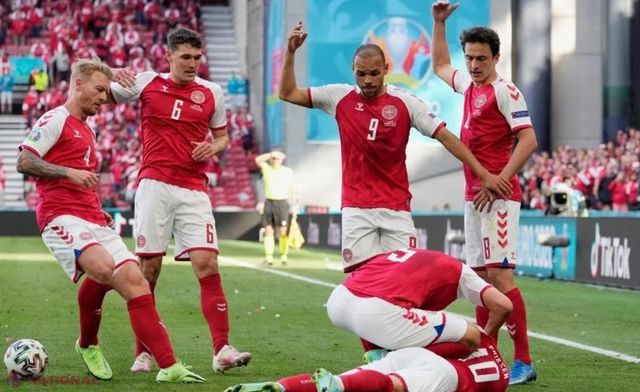 EURO 2020 | Meciul Danemarca - Finlanda, întrerupt, după ce mijlocașul danez Christian Eriksen s-a prăbușit pe teren