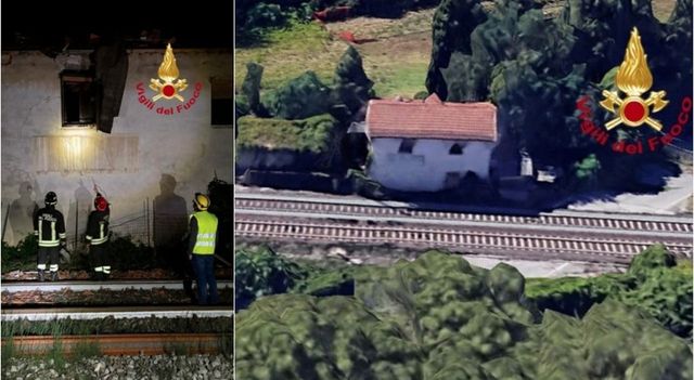 Esplosione in casa vicino alla ferrovia a Empoli