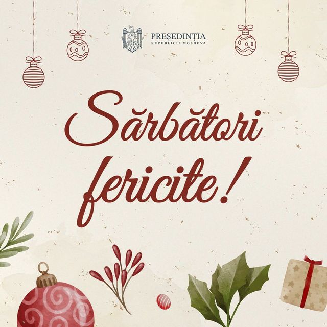 Майя Санду поздравила жителей Молдовы с Рождеством
