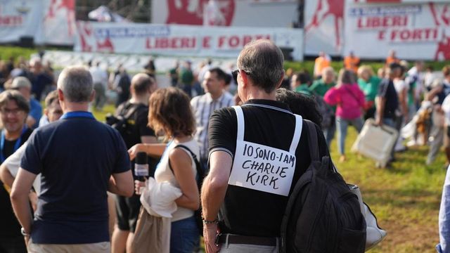 Salvini chiude il raduno di Pontida nel nome di Kirk