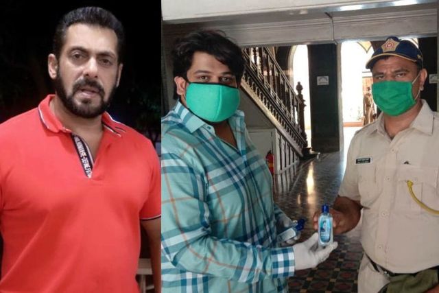 Salman Khan donates 1 lakh hand sanitisers to Mumbai Police