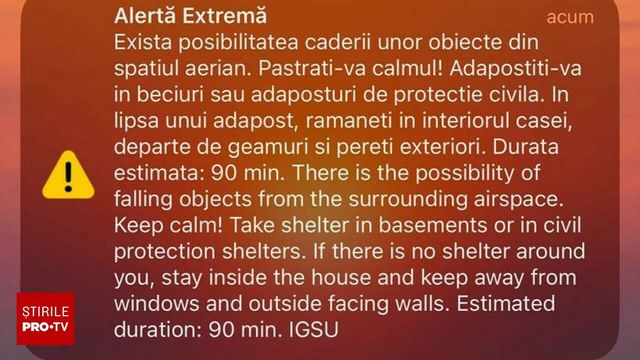 Ro-Alert în Tulcea. Mesajul a durat 90 de minute, dar autoritățile nu au precizat dacă dronele au invadat spațiul nostru aerian