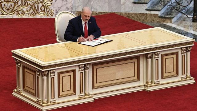 Belarus president Lukashenko takes oath of office in surprise ceremony