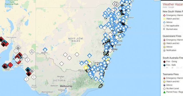 Část Austrálie vyhlásila stav nouze kvůli požárům, tisíce lidí se evakuují