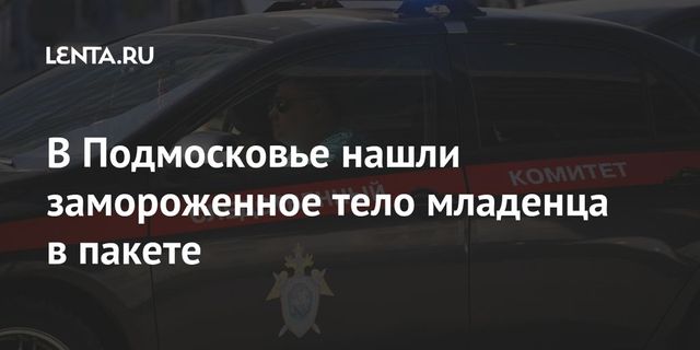 СК начал проверку по факту обнаружения тела младенца в Подмосковье
