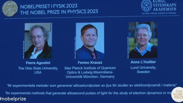 Premiul Nobel pentru Fizică 2023, câștigat de trei savanți care au folosit lumina pentru a studia dinamica electronilor