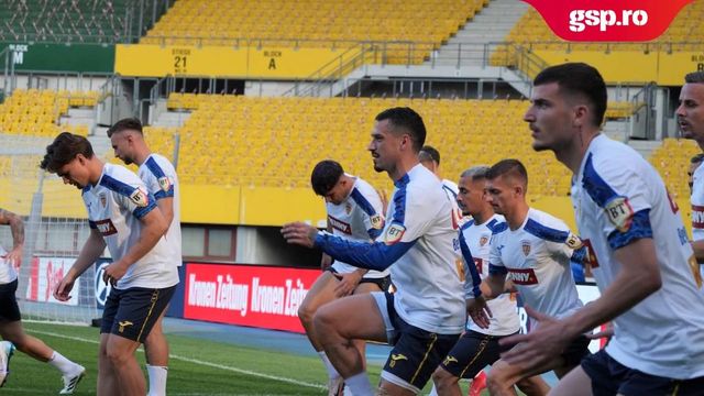 Naționala României a efectuat antrenamentul oficial înaintea meciului cu Austria, din preliminariile Campionatului Mondial