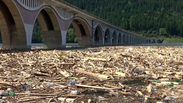 Alertă după ce inundațiile au adus cadavre de animale și deșeuri pe Lacul Izvorul Muntelui–Bicaz