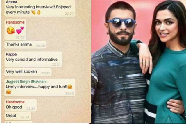 Inside Deepika Padukone And Ranveer Singh's Family WhatsApp Group