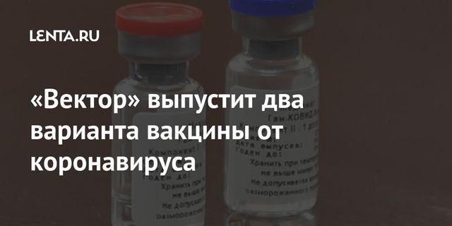 ″Вектор” планирует ввести в оборот два варианта вакцины против коронавируса