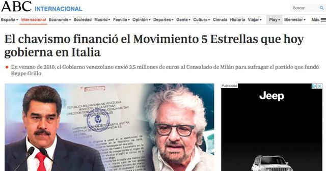 Accuse dalla Spagna: «Nel 2010 Maduro finanziò M5s con 3,5 milioni di euro»