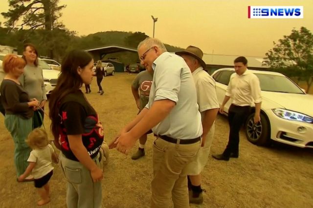 Australian Prime Minister jeered by angry bushfire victims
