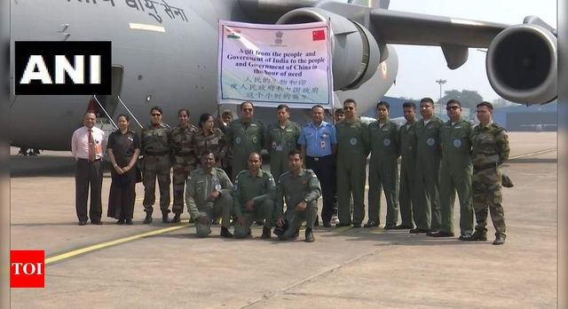 Air Force Flight Leaves For China Carrying 15 Tonnes Of Medical Supplies