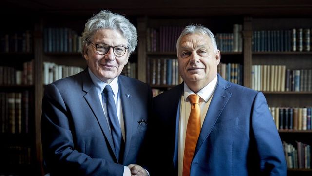 Fontos uniós biztossal tárgyalt Orbán Viktor
