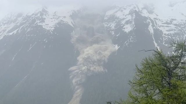 Alpine village in Switzerland largely destroyed after a Swiss glacier collapses