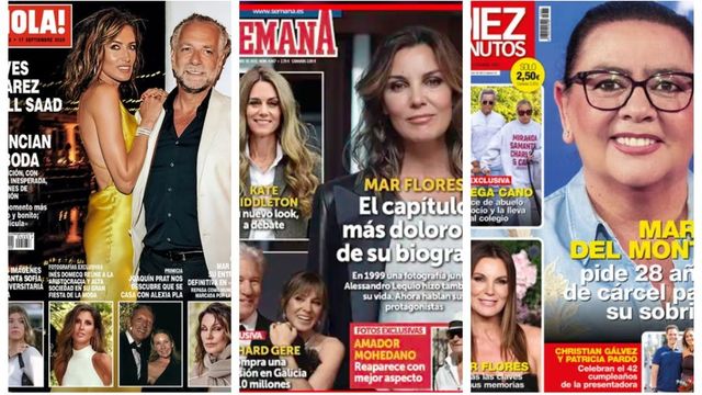 Estas son las portadas de las revistas del corazón: La boda de Nieves Álvarez y las memorias de Mar Flores, protagonistas de la semana