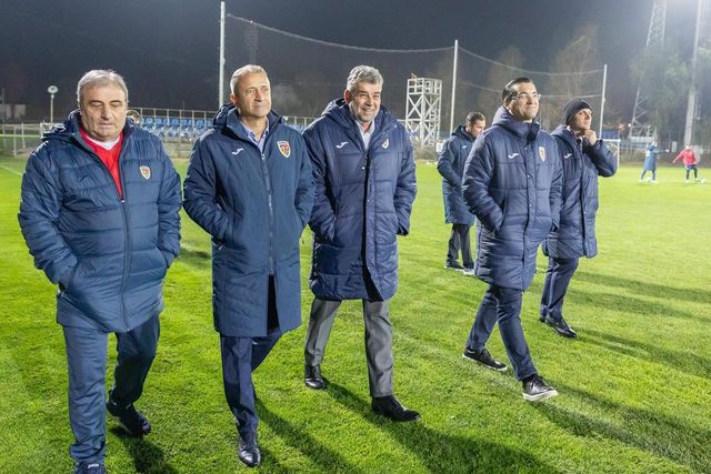 Marcel Ciolacu a vizitat cantonamentul naționalei înaintea meciului cu Elveția
