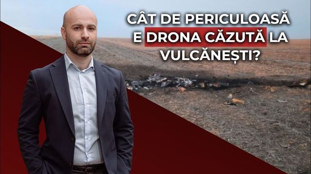 Cele 50 de kilograme de explozibil din bucățile de dronă căzute la Vulcănești au fost detonate