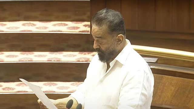 Kamal Haasan, MNM chief, takes oath as Rajya Sabha member