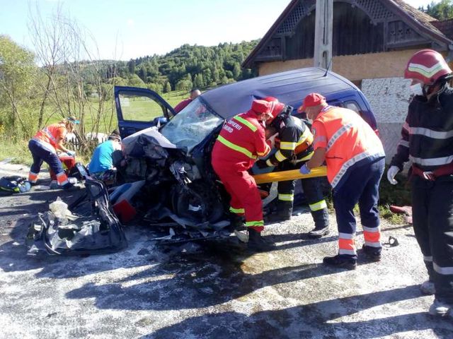 Patru persoane rănite într-un accidentpe raza localității Sândominic, județul Harghita.