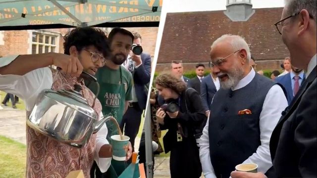 From one chaiwala to another: Indian tea seller’s viral moment with PM in UK