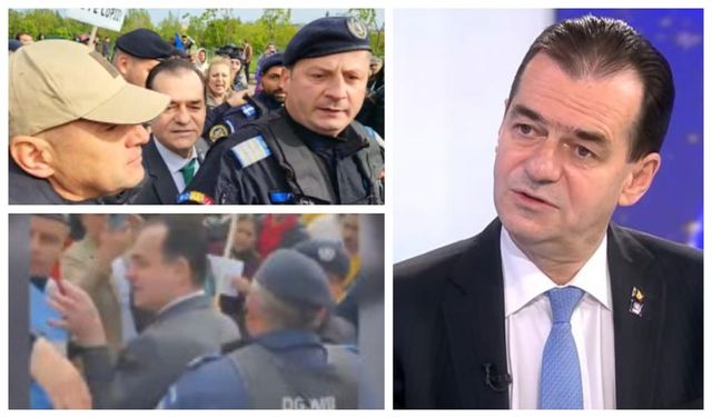 Patru persoane de la protestul AUR, sancționate după ce l-au agresat pe Ludovic Orban în fața Parlamentului