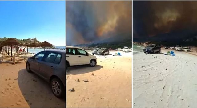 Incendio a Villasimius: bagnanti in fuga dalle fiamme a Punta Molentis