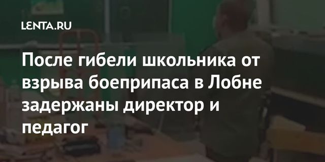 После гибели школьника от взрыва боеприпаса в Лобне задержаны директор и педагог