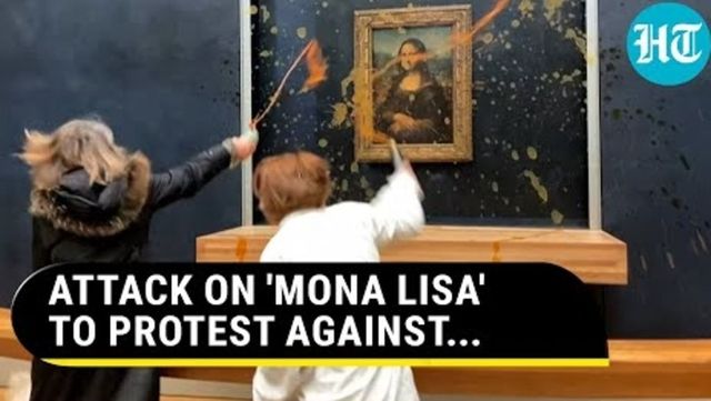 Activists splash soup on glass-protected Mona Lisa in Paris