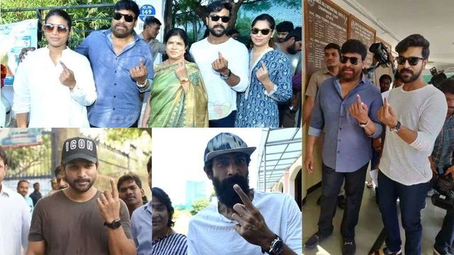 Actors Allu Arjun, Junior NTR Vote In Hyderabad, Share Pics On Instagram