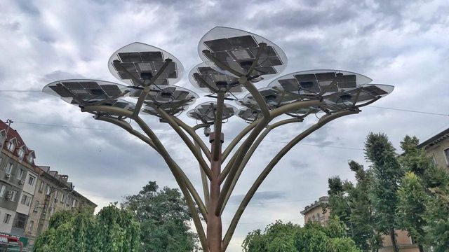 Copaci fotovoltaici, instalați pe străzile Capitalei