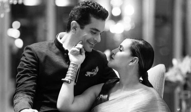 Neha Dhupia And Angad Bedi Celebrated Second Anniversary With Two Cakes