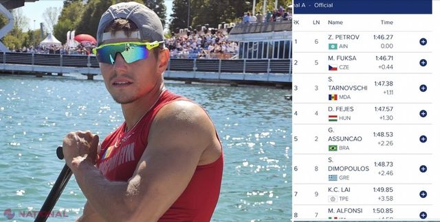 Serghei Tarnovschi a obținut o medalie la Campionatele Mondiale de canoe sprint