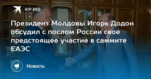 Игорь Додон примет участие в саммите Евразийского Экономического союза