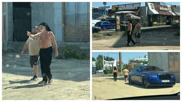 Becali, la bustul gol pe stradă