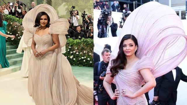 Mindy Kaling's Met Gala Gown Strikingly Resembles Aishwarya's Cannes Gown
